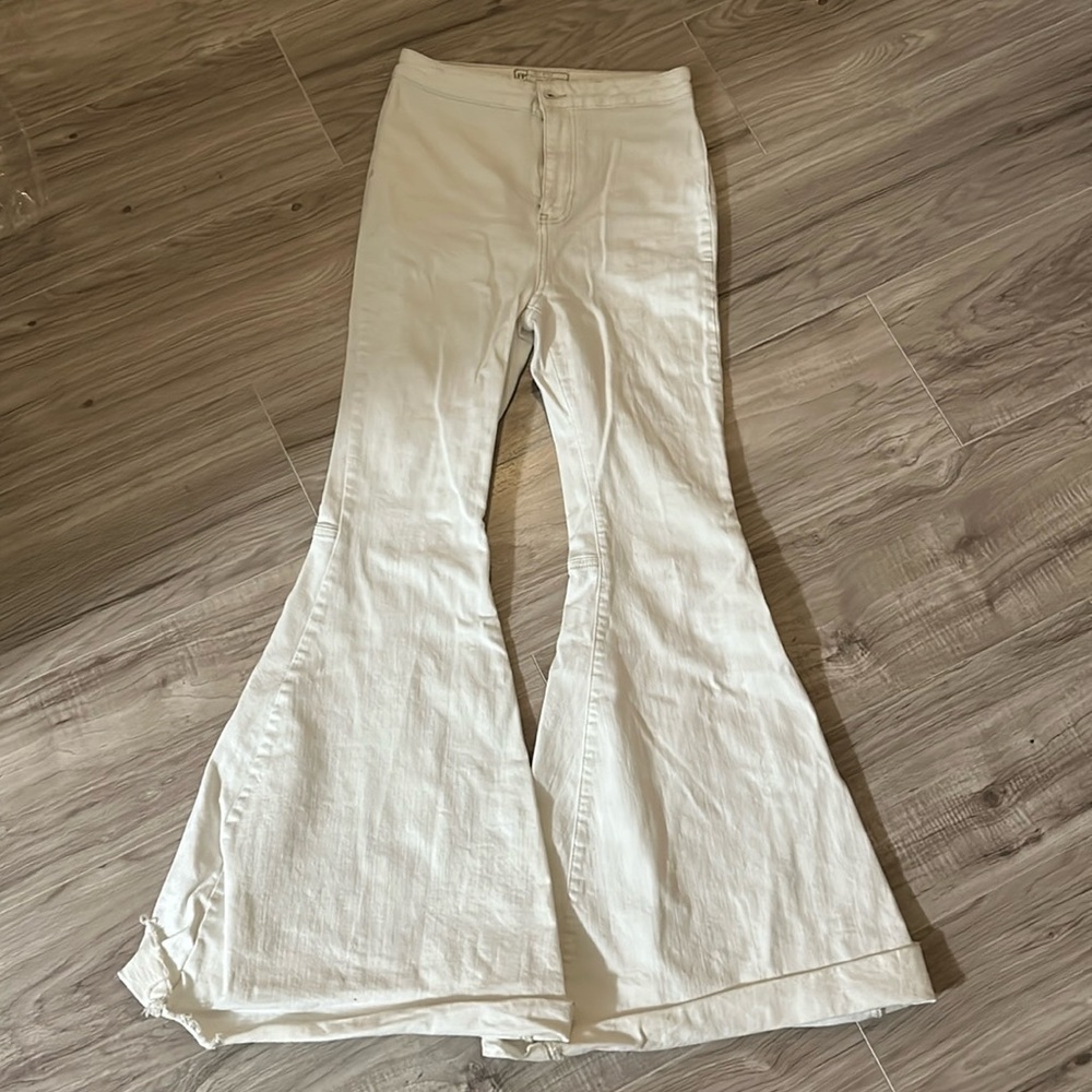 Free People Jayde Flare Jeans- White